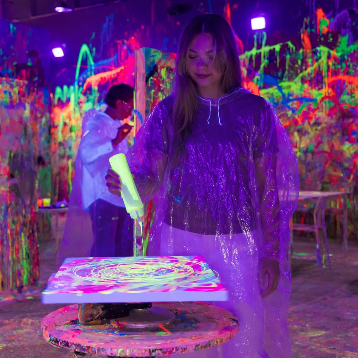 UV neon pour painting experience Kuwait