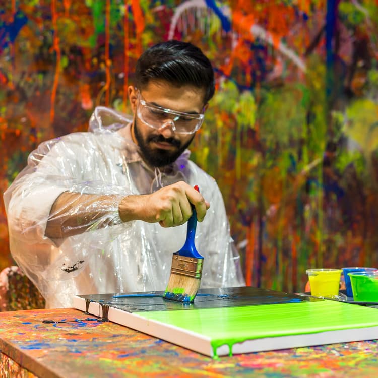 Splat painting birthday session